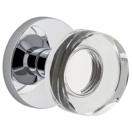Viaggio Circolo Solid Brass Non-Turning One-Sided Dummy Door Knob with Crystal Knob and Circolo Rosette Bright Chrome