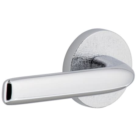 Viaggio Motivo Left Handed Solid Brass Non-Turning One-Sided Dummy Door Lever with Bella Lever and Circolo Linen Rosette Bright Chrome