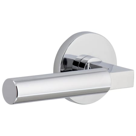 Viaggio Circolo Left Handed Solid Brass Non-Turning One-Sided Dummy Door Lever with Contempo Lever and Circolo Rosette Bright Chrome