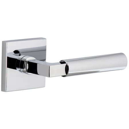 Viaggio Quadrato Right Handed Solid Brass Non-Turning One-Sided Dummy Door Lever with Contempo Lever and Quadrato Backplate Bright Chrome