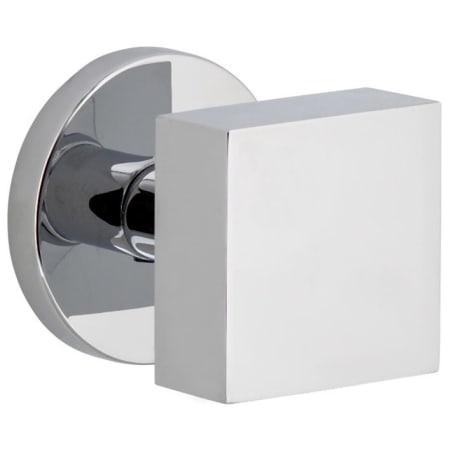 Viaggio Circolo Solid Brass Non-Turning Two-Sided Dummy Knob Set with Quadrato Brass Knob and Circolo Rosette Bright Chrome