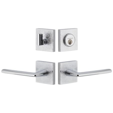 Viaggio Motivo Right Handed Solid Brass Single Cylinder Keyed Entry Door Lever Set and Deadbolt Combo Pack - 2-3/8" Backset Bright Chrome