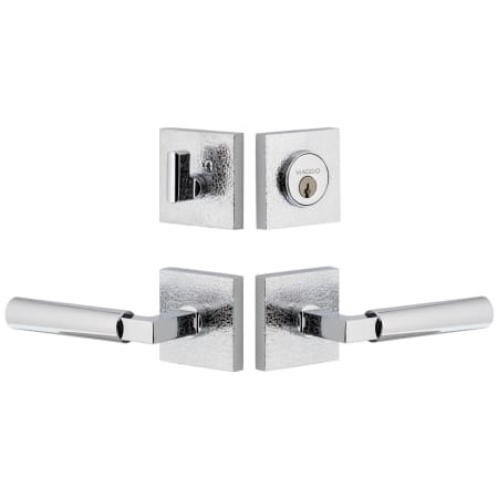 Viaggio Motivo Right Handed Solid Brass Single Cylinder Keyed Entry Door Lever Set and Deadbolt Combo Pack - 2-3/4" Backset Bright Chrome
