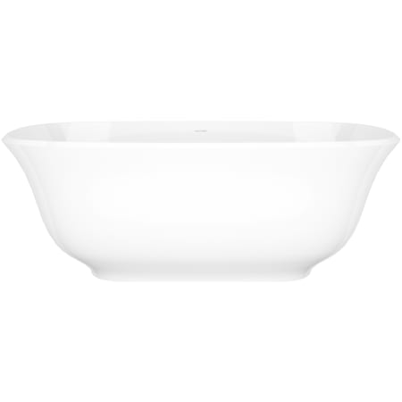 Victoria and Albert Amiata 65" Free Standing Volcanic Limestone Soaking Tub with Center Drain Gloss White