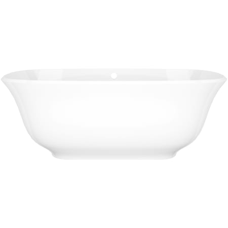 Victoria and Albert Amiata 65" Free Standing Volcanic Limestone Soaking Tub with Center Drain and Overflow Gloss White