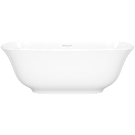 Victoria and Albert Amiata 60" Free Standing Natural Stone Soaking Tub with Center Drain Gloss White