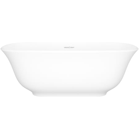 Victoria and Albert Amiata 60" Free Standing Natural Stone Soaking Tub with Center Drain Matte White