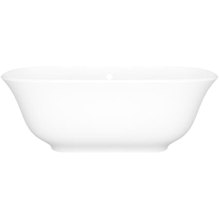 Victoria and Albert Amiata 60" Free Standing Natural Stone Soaking Tub with Center Drain and Overflow Matte White