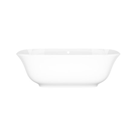 Victoria and Albert Amiata 70" Free Standing Natural Stone Soaking Tub with Center Drain Standard White