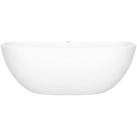 Victoria and Albert Barcelona 59" Free Standing Volcanic Limestone Soaking Tub with Center Drain Matte White