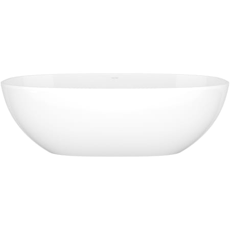 Victoria and Albert Barcelona 67" Free Standing Volcanic Limestone Soaking Tub with Center Drain Gloss White