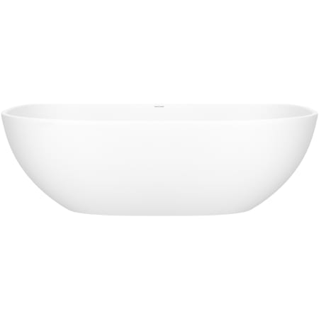 Victoria and Albert Barcelona 67" Free Standing Volcanic Limestone Soaking Tub with Center Drain Matte White
