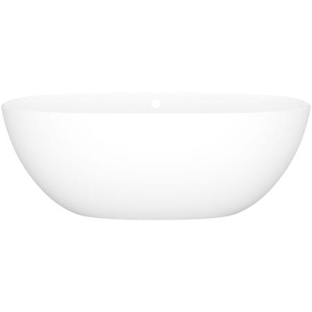 Victoria and Albert Barcelona 60" Free Standing Natural Stone Soaking Tub with Center Drain and Overflow Matte White