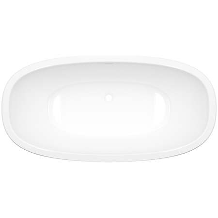 Victoria and Albert Barcelona 60" Drop In, Undermount Volcanic Limestone Soaking Tub with Overflow and Center Drain Standard White