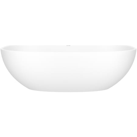 Victoria and Albert Barcelona 70" Free Standing Volcanic Limestone Soaking Tub with Center Drain Matte White