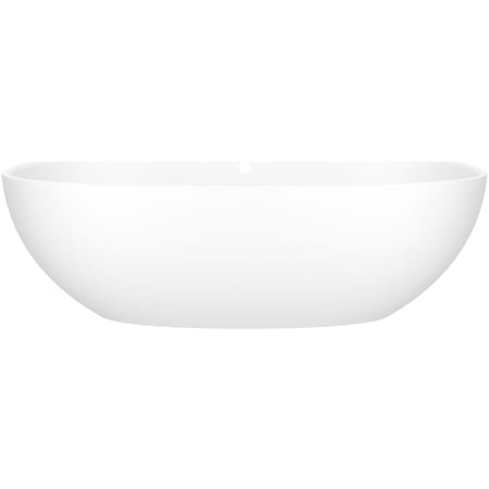 Victoria and Albert Barcelona 70" Free Standing Volcanic Limestone Soaking Tub with Center Drain and Overflow Matte White