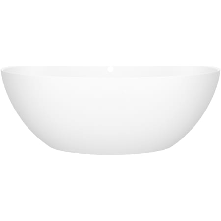 Victoria and Albert Corvara 59" Free Standing Volcanic Limestone Soaking Tub with Center Drain and Overflow Matte White