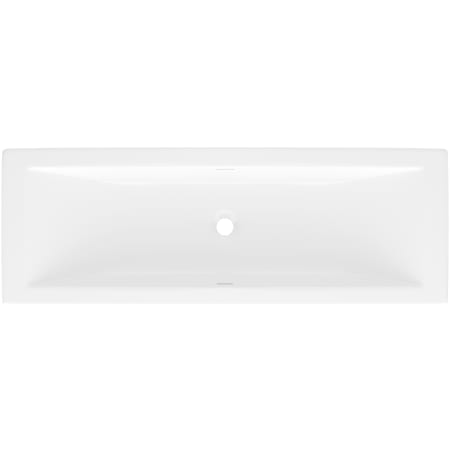 Victoria and Albert Rossendale 41-7/8" Rectangular Volcanic Limestone Drop In / Undermount Bathroom Sink with Overflow Gloss White
