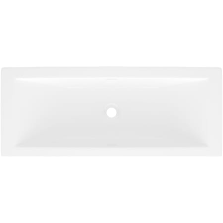 Victoria and Albert Rossendale 36-1/8" Rectangular Volcanic Limestone Drop In / Undermount Bathroom Sink with Overflow Gloss White