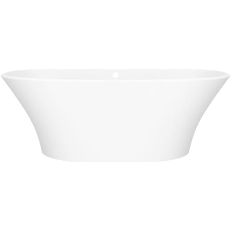 Victoria and Albert Ionian 67" Free Standing Volcanic Limestone Soaking Tub with Reversible Drain and Overflow Matte White