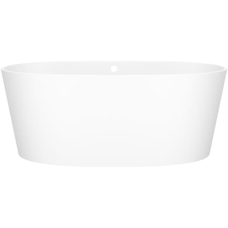 Victoria and Albert ios 60" Free Standing Volcanic Limestone Soaking Tub with Center Drain and Overflow Matte White