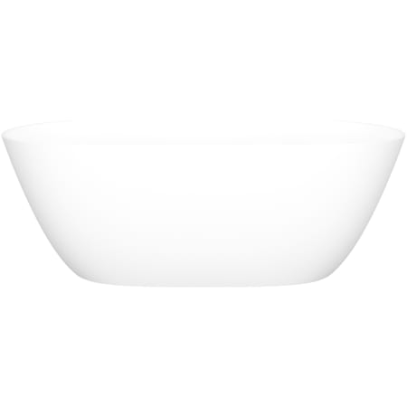 Victoria and Albert Lussari 61" Free Standing Matte Natural Stone Soaking Tub with Center Drain, No Overflow Standard Matte White