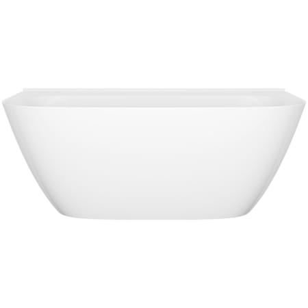 Victoria and Albert Lussari 63" Free Standing, Single Wall Volcanic Limestone Soaking Tub with Center Drain Standard White