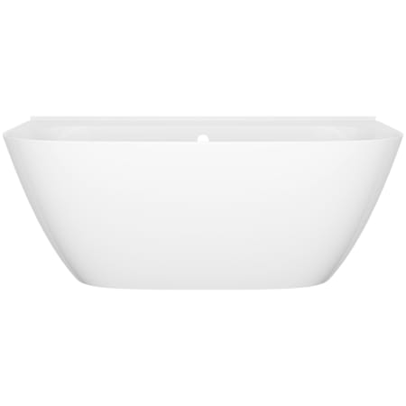 Victoria and Albert Lussari 63" Free Standing, Single Wall Volcanic Limestone Soaking Tub with Center Drain and Overflow Standard White