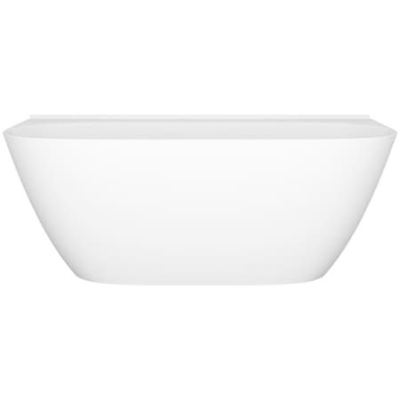 Victoria and Albert Lussari 63" Free Standing, Single Wall Volcanic Limestone Soaking Tub with Center Drain and Tile Flange Standard White