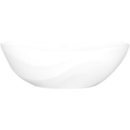 Victoria and Albert Seros 70" Free Standing Natural Stone Soaking Tub with Center Drain Standard Matte White