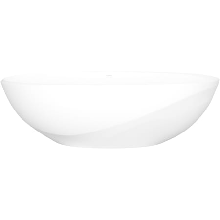 Victoria and Albert Seros 70" Free Standing Natural Stone Soaking Tub with Center Drain Standard Matte White