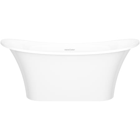 Victoria and Albert Toulouse 60" Free Standing Natural Stone Soaking Tub with Center Drain Gloss White