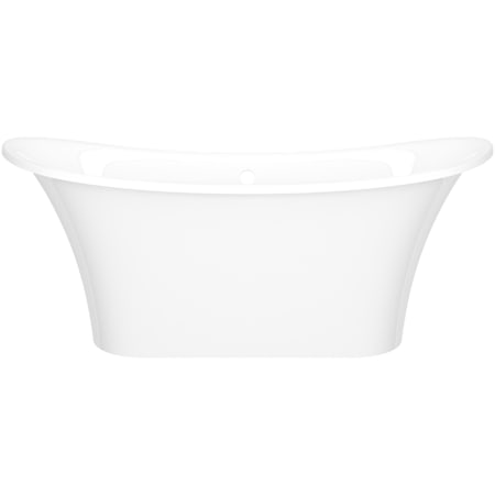 Victoria and Albert Toulouse 60" Free Standing Natural Stone Soaking Tub with Center Drain and Overflow Gloss White