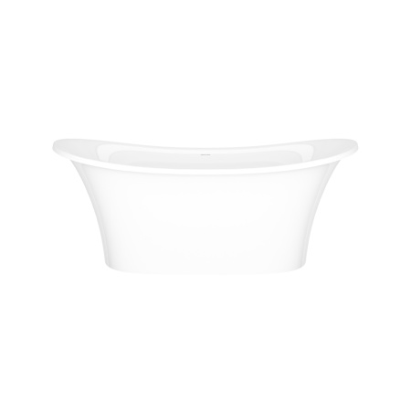 Victoria and Albert Toulouse 65" Free Standing Natural Stone Soaking Tub with Center Drain Standard White