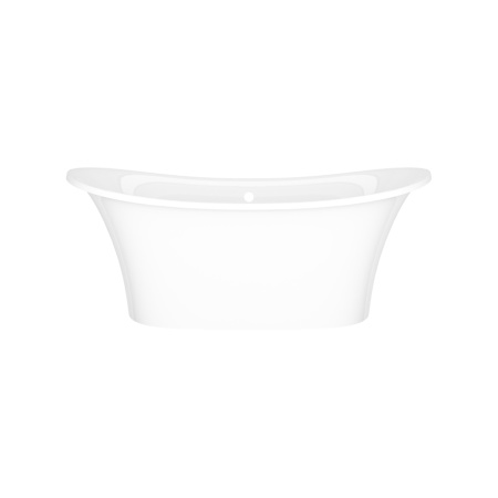 Victoria and Albert Toulouse 65" Free Standing Natural Stone Soaking Tub with Center Drain Standard White