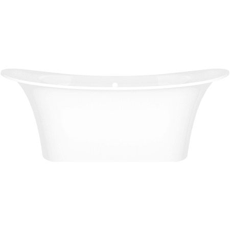 Victoria and Albert Toulouse 71" Free Standing Volcanic Limestone Soaking Tub with Center Drain and Overflow Gloss White