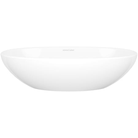 Victoria and Albert Barcelona 18-7/8" Oval Volcanic Limestone Vessel Bathroom Sink Gloss White