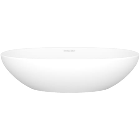 Victoria and Albert Barcelona 18-7/8" Oval Volcanic Limestone Vessel Bathroom Sink Matte White