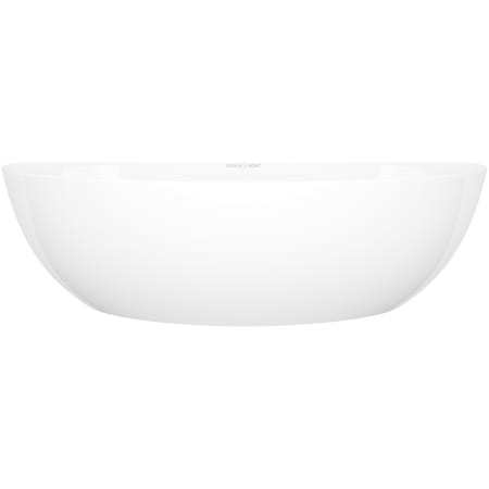 Victoria and Albert Corvara 21-5/8" Oval Volcanic Limestone Vessel Bathroom Sink with Overflow Gloss White