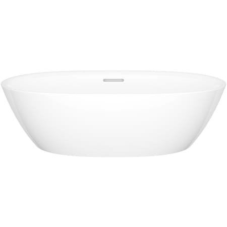 Victoria and Albert Lussari 21-3/8" Oval Limestone Vessel Bathroom Sink Standard White