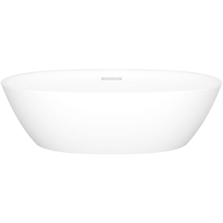 Victoria and Albert Lussari 21-3/8" Oval Limestone Vessel Bathroom Sink Standard Matte White