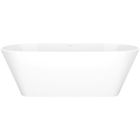 Victoria and Albert Vetralla 65" Free Standing Volcanic Limestone Soaking Tub with Center Drain Gloss White