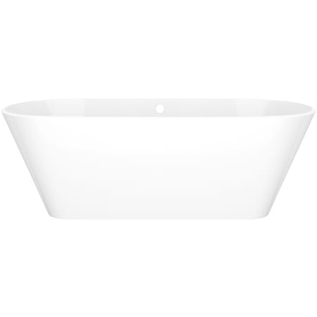 Victoria and Albert Vetralla 65" Free Standing Volcanic Limestone Soaking Tub with Center Drain and Overflow Gloss White