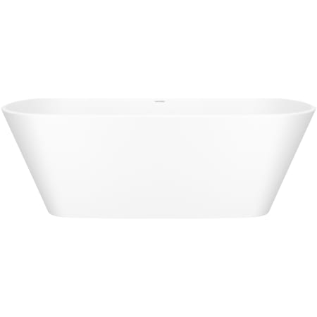 Victoria and Albert Vetralla 65" Free Standing Volcanic Limestone Soaking Tub with Center Drain Matte White