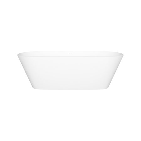 Victoria and Albert Vetralla 70" Free Standing Natural Stone Soaking Tub with Center Drain Standard Matte White