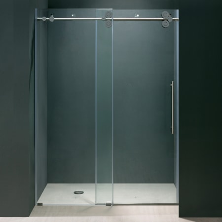 Vigo Elan 74" High x 68" Wide Sliding Frameless Shower Door with Clear Glass Clear/Chrome
