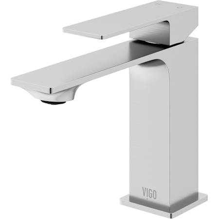 Vigo Dunn 1.2 GPM 6" Single Handle Single Hole Bathroom Faucet Brushed Nickel