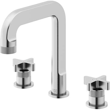 Vigo Wythe 1.2 GPM 9" Double Handle Widespread Bathroom Faucet Brushed Nickel