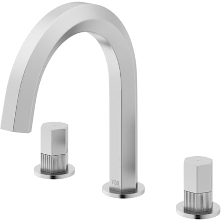 Vigo Hart 1.2 GPM 9" Double Handle Widespread Bathroom Faucet Brushed Nickel