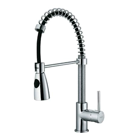 Vigo Brant 1.8 GPM 19" H Single Handle Single Hole Pre-Rinse Pull Down Kitchen Faucet Chrome